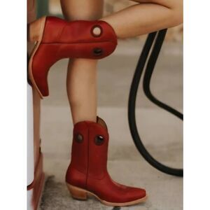 Black Star Matador Western Booties- Cherry